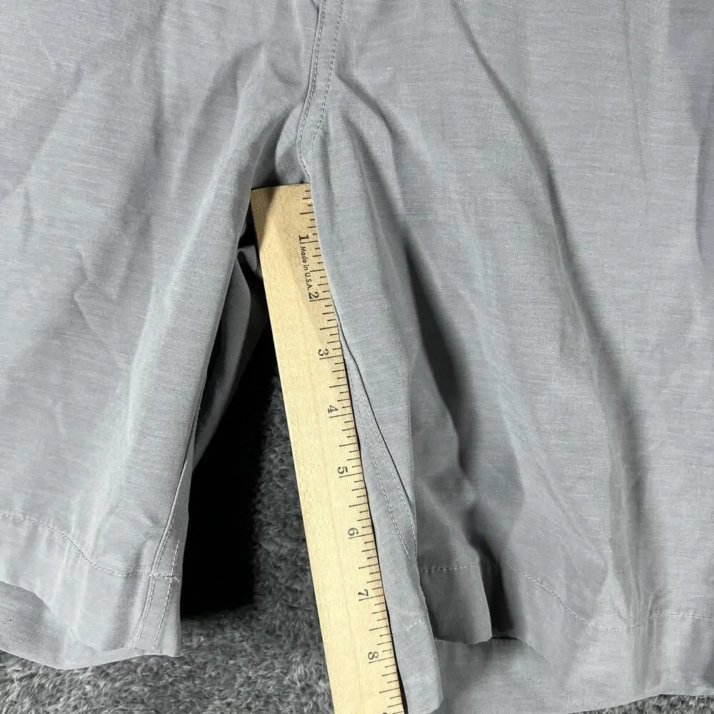 Faherty Shorts Mens 33 Waist Gray Chino Microfiber Stretch Pockets All Day